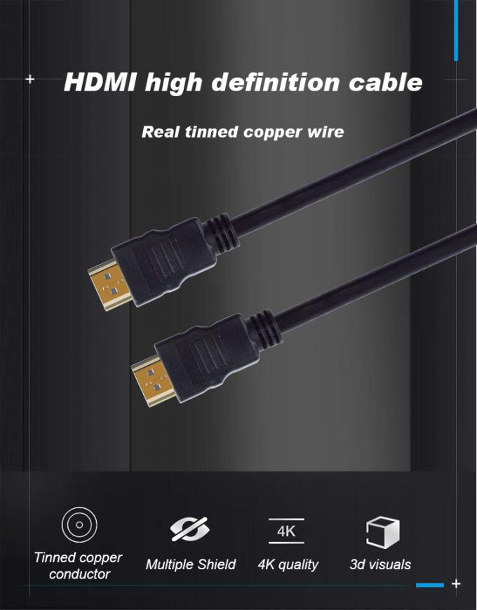 3D 1.5m HDMI Cable With Internet HDTV HDMI Cable 7.0MM Outer Diameter 1