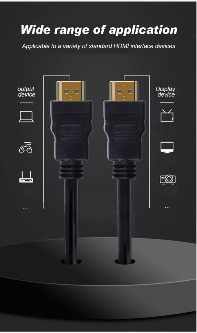 3D 1.5m HDMI Cable With Internet HDTV HDMI Cable 7.0MM Outer Diameter 7