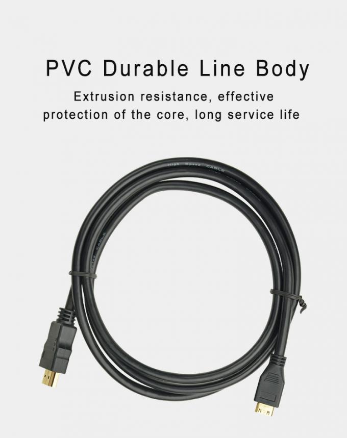 24k Gold Plated 1m 5m Audio HDMI Cable With CCS Conductor Non Shielded 6