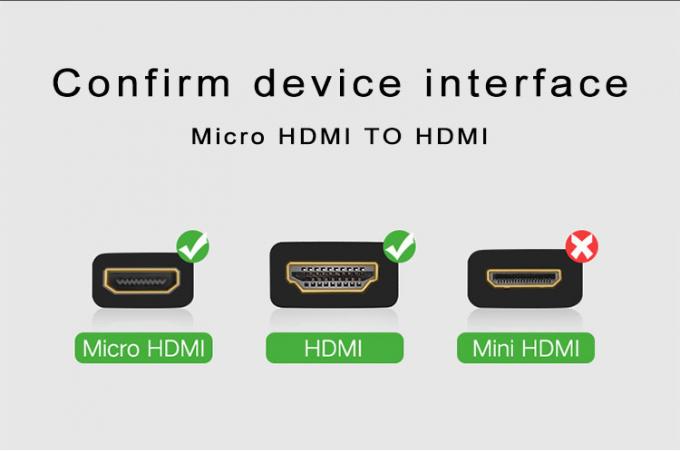 SIPU Micro HDMI To HDMI Cable 1080P/3D For Digital Cameras Cell Phone HD TV Connection 7