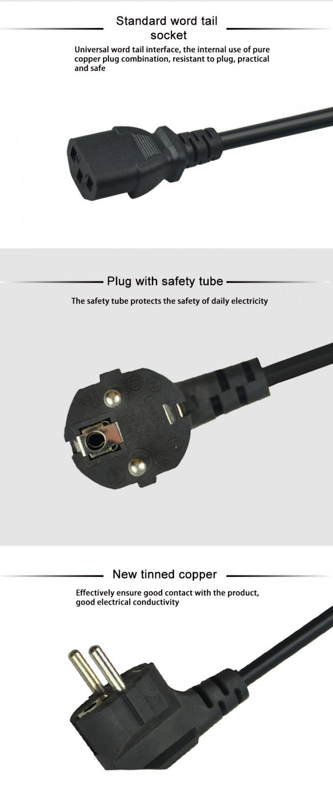 2PIN Plug EU Power Cord 3