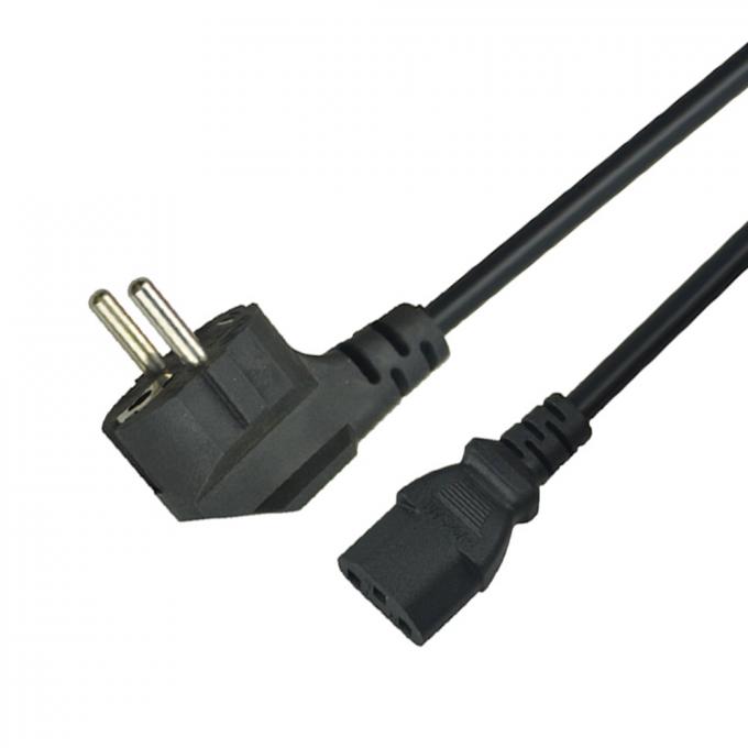 Multipurpose Black Computer EU Power Cord Extend 1m-15m Customization 1