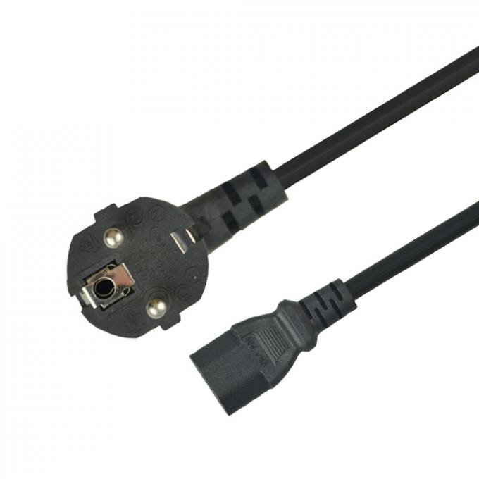 Multipurpose Black Computer EU Power Cord Extend 1m-15m Customization 2