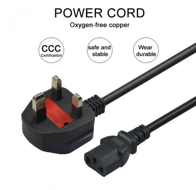 Customizable England Power Cord 1.5m Uk Computer Power Cable 1