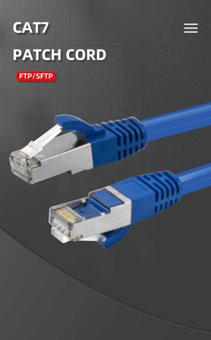CCA Material Rj45 CAT7 Patch Cord 2m Ftp Utp Sftp Patch Cable 0