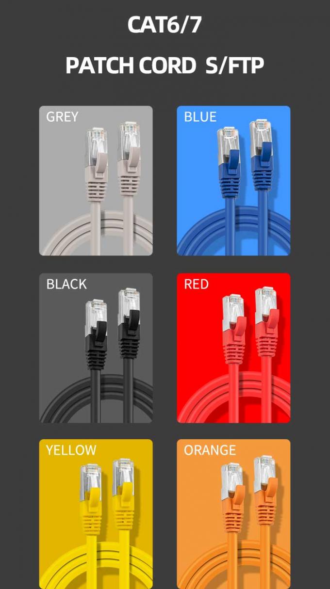 CCA Material Rj45 CAT7 Patch Cord 2m Ftp Utp Sftp Patch Cable 11