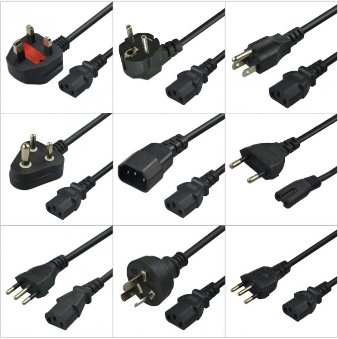 SIPU CCC Certified Laptop Power Supply Cables With EU Plug And Copper Conductor 7
