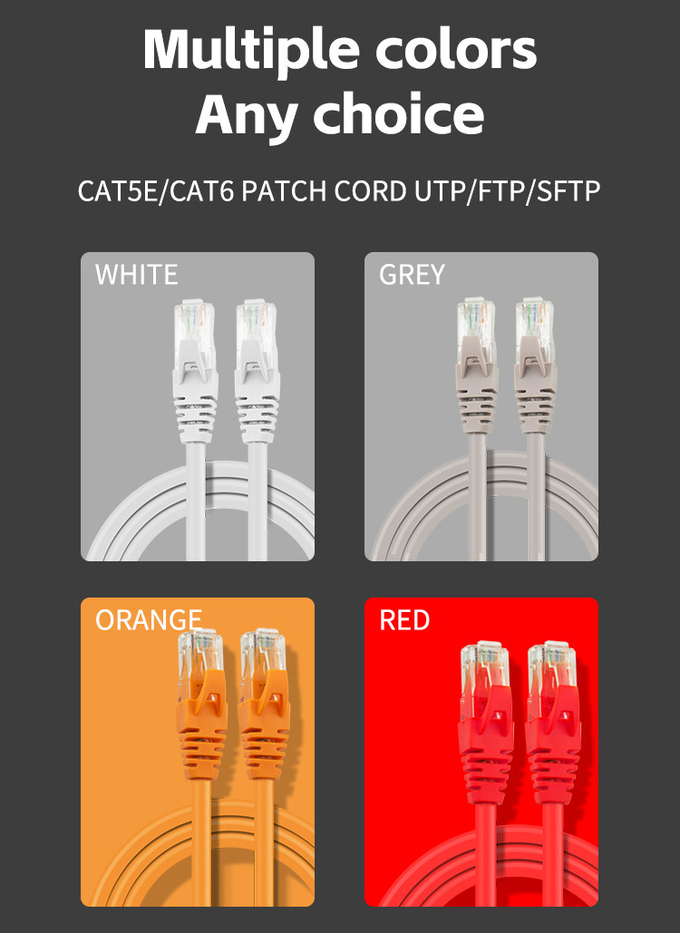 Cat6 LAN Cable PVC CM 26AWG UTP FTP SFTP Cat 6 Ethernet Network Patch Cable 9