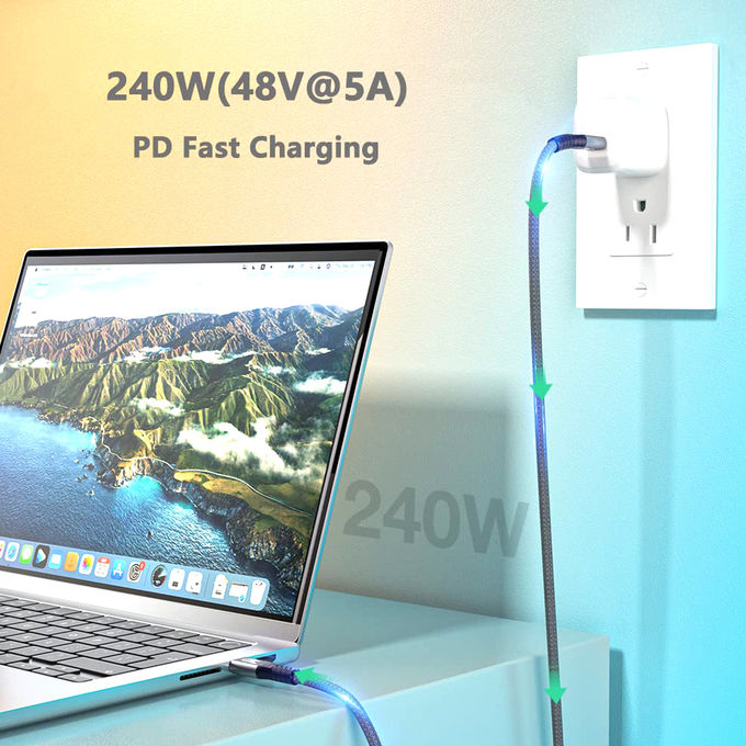 New Product Grey USB 4.0 1M Lightning Fast Charging TYPEC TO TYPEC 40GBPS HDMI Cable 8K 3