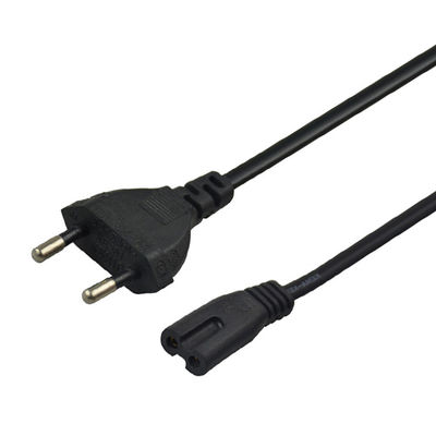 Good price 6.8mm O.D EU AC Power Cord 2 Pin Laptop Power Cable 2mtrs With Copper Conductor online