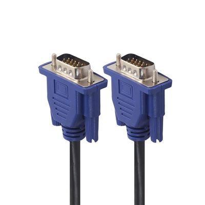PC Computer Monitor VGA To VGA Cable 1.5m With Steel Conductor And Gold Plated