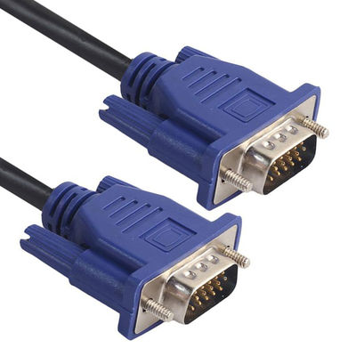 PC Computer Monitor VGA To VGA Cable 1.5m With Steel Conductor And Gold Plated